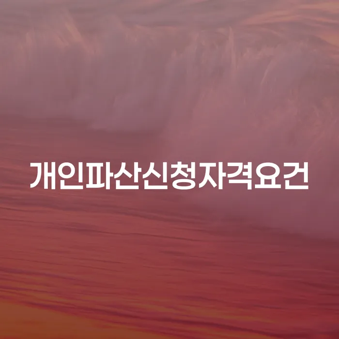 비면책채권 개인회생으로 해결방법 잘하는 사무소