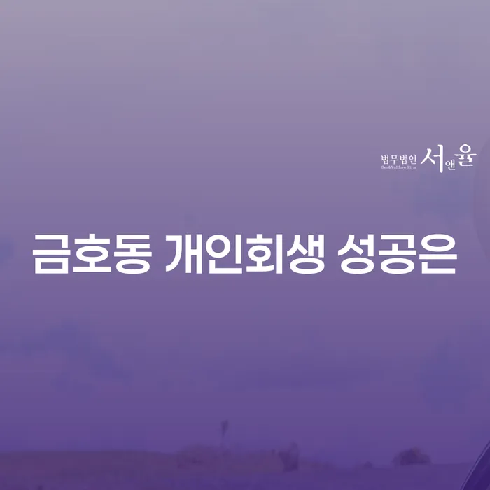 금호동 개인회생 성공은