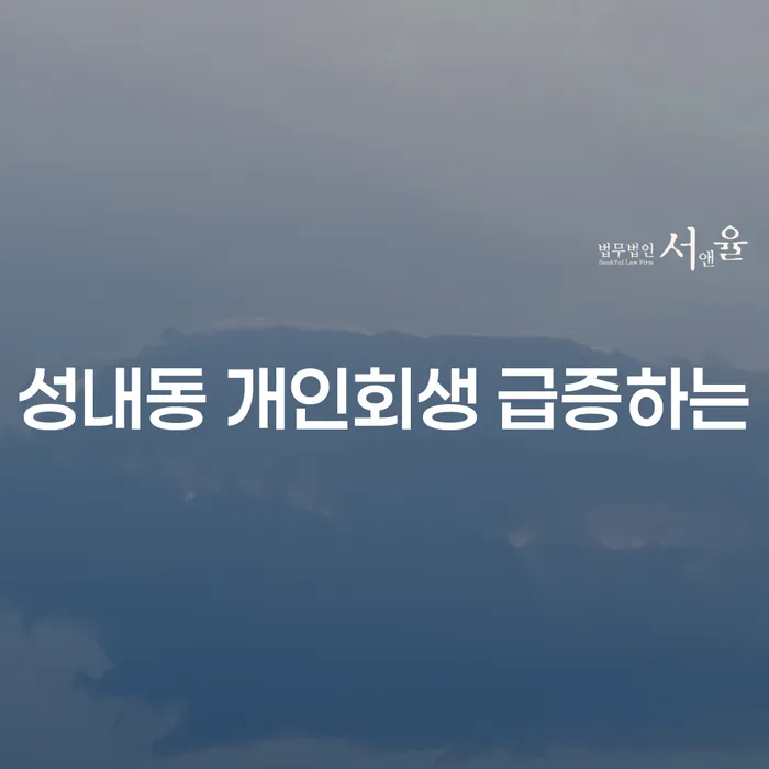 성내동 개인회생 급증하는