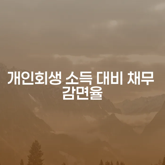 개인회생 소득 대비 채무 감면율, 얼마나 가능할까요?