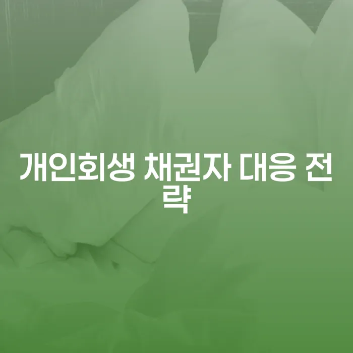 개인회생 채권자 대응 전략은 어떻게 세워야 할까요?