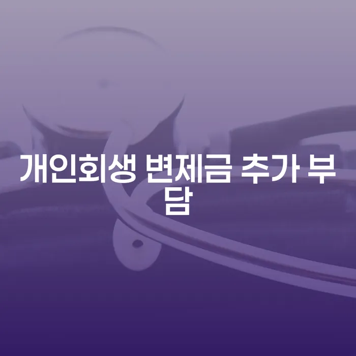 개인회생 변제금 추가 부담, 어떻게 해결할 수 있을까요?